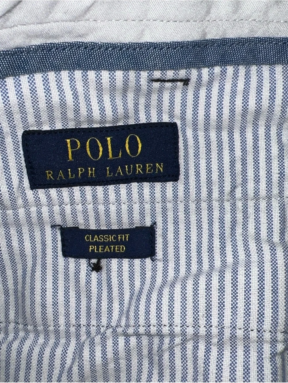 Polo Ralph Lauren Classic Fit Pleated Pants Black 100% Cotton Chino Men’s 38x32